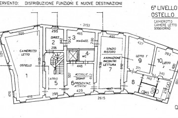  Progetto di ristrutturazione: destinazione dei locali al sesto livello